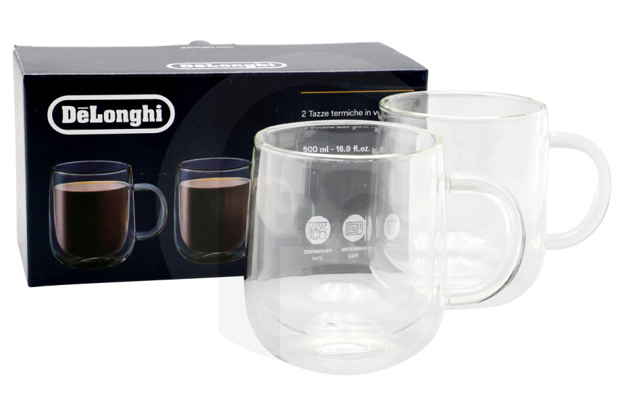 DeLonghi AS00006566 Cafetera DeLonghi DLSC327 Cafetera tipo taza de vidrio de doble pared apto para entre otros 500ml