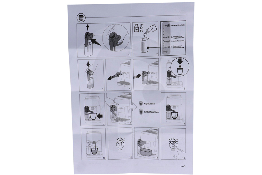 DeLonghi  DeLonghi Milchkanne Milchbehälter für Kaffeemaschine AS00009731