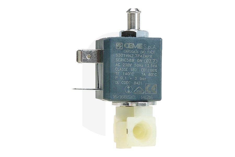 DeLonghi Cafetera Válvula solenoide CEME5301VN2 para Nespresso Lattissima 5213218421 apto para entre otros EN660, EN690, ECAM23450
