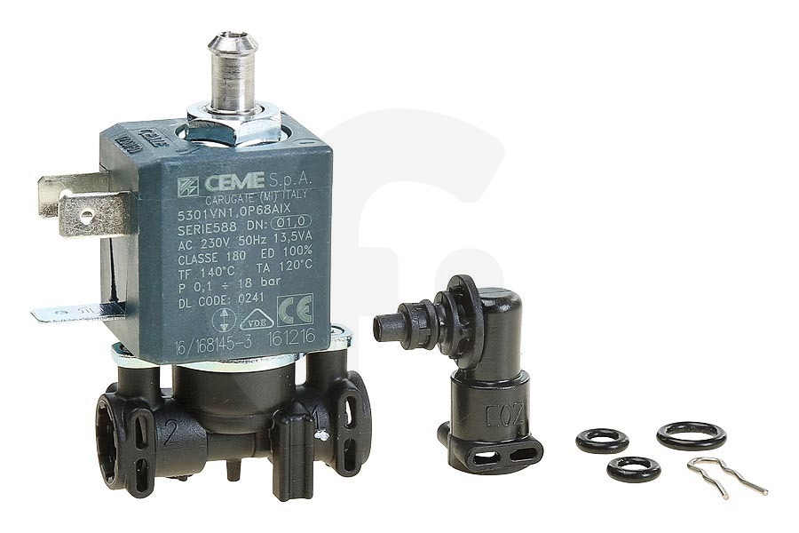 DeLonghi Cafetera Válvula solenoide DeLonghi para cafetera 5513225711 apto para entre otros ESAM3600, ESAM5500