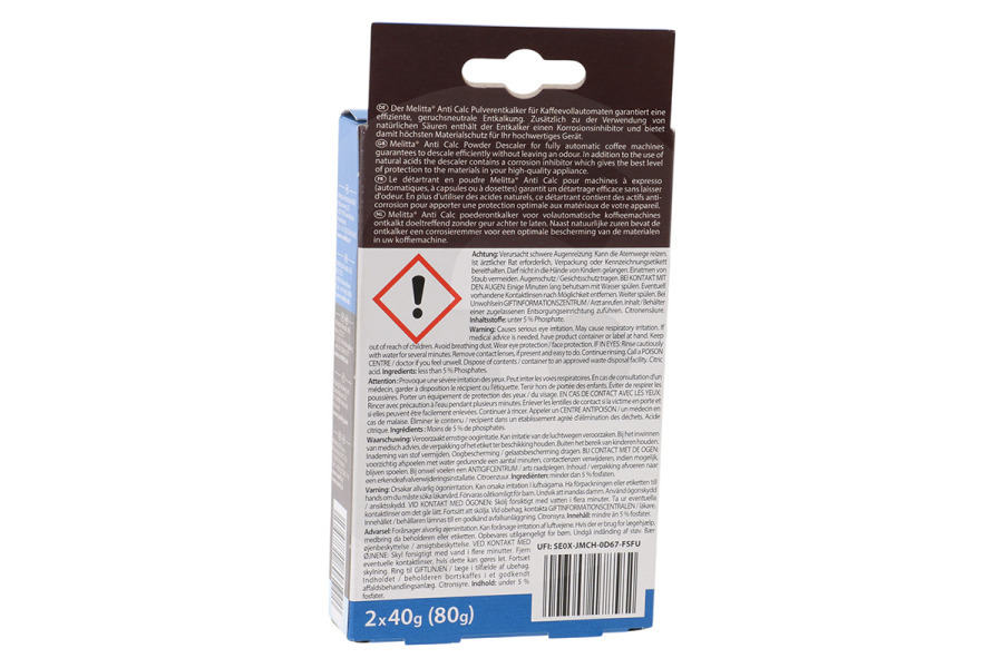 Melitta Macchina del caffè Melitta polvere anticalcare (2 x 40gr) espressoapparaat 6739430