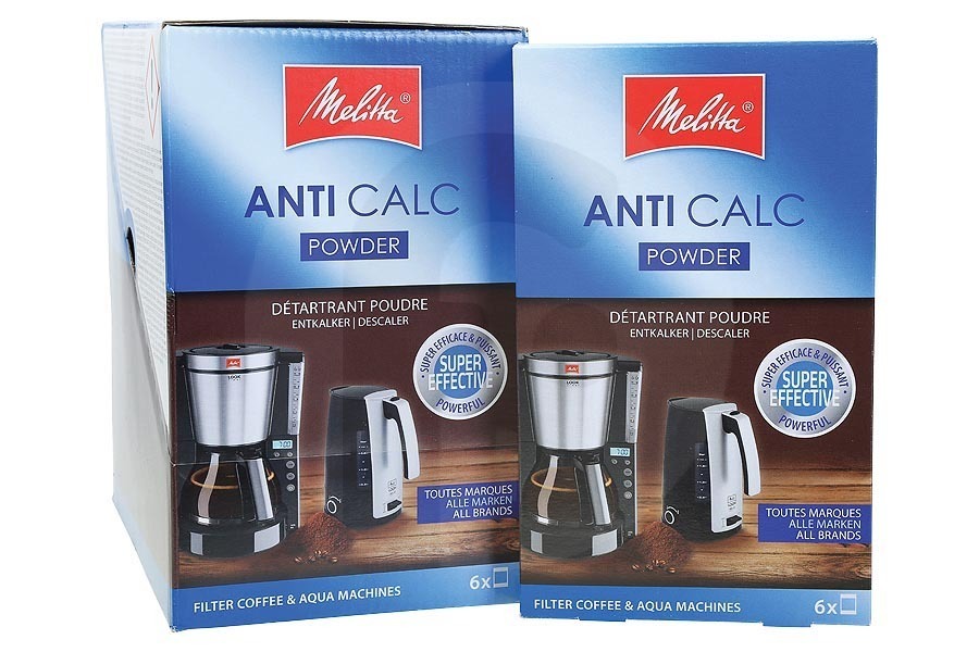 Melitta 6762482 Cafetera Melitta descalcificador en polvo (6x20gr) cafetera 6552749 apto para entre otros cafetera