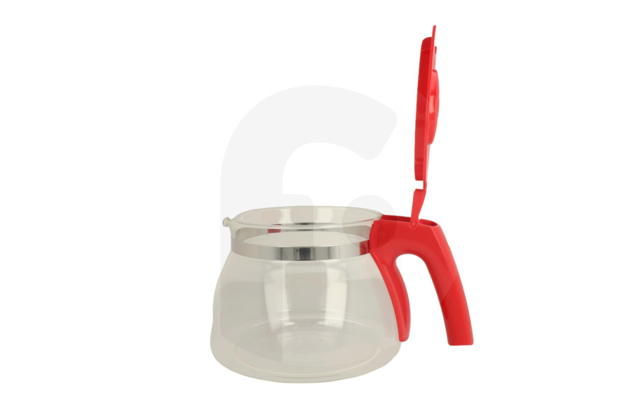 Melitta jarra de café (cafetera, jarra de cristal) incl. tapa Enjoy cafetera 6759113 apto para entre otros Enjoy II 1017-09 Negro Rojo