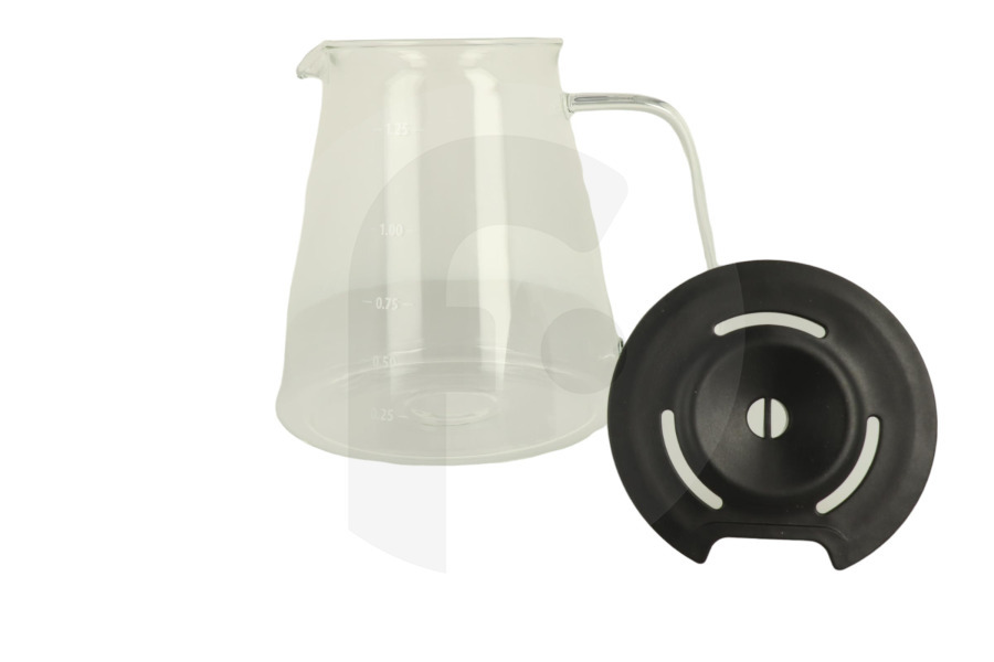 Melitta jarra de café (cafetera, jarra de cristal) incl. tapa cafetera 6781049 apto para entre otros Uno 1031-01, Uno Puro 1031-02, Uno Crema 1031-03
