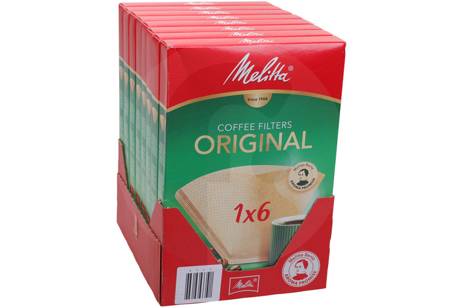 Melitta Macchina del caffè Melitta filtro caffè marrone 1x6 40 pezzi per macchina da caffè 6771611 adatto a tra cui dimensione 1x6