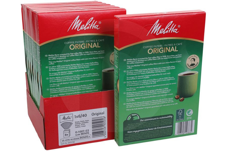 Melitta  Melitta filtro caffè marrone 1x6 40 pezzi per macchina da caffè 6771611