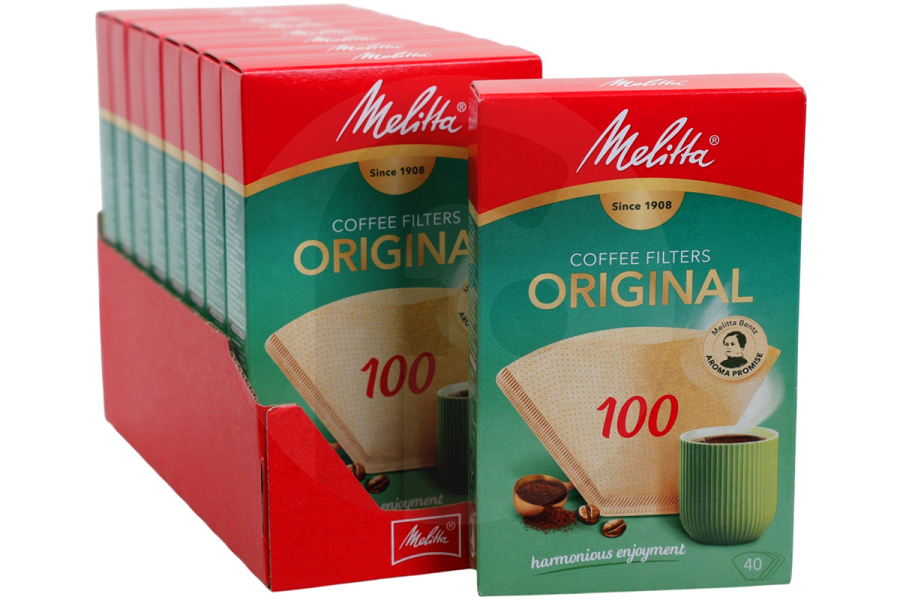 Melitta 6789307 Cafetera Melitta original filtros marrón (nr, 100 - 40st) cafetera 6627300 apto para entre otros Aromaboy