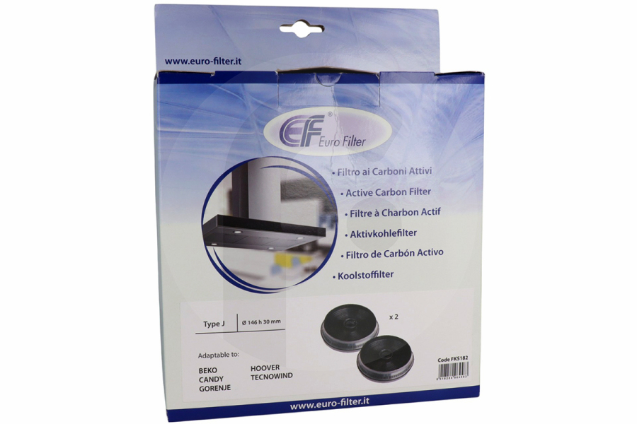 Alternatief Cappa aspirante Eurofilter filtro a carbone universale (filtro ai carboni attivi) rettangolare KIT0248 2 pz. cappa aspirante 180180