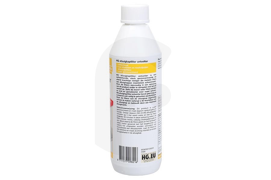 HG  HG sgrassatore per filtro cappa aspirante 500ml per cappa aspirante 363050100