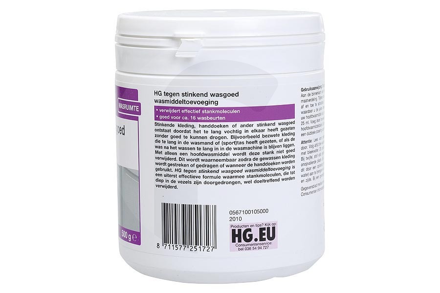 HG  HG Additivo detersivo per lavatrice biancheria puzzolente 671050100