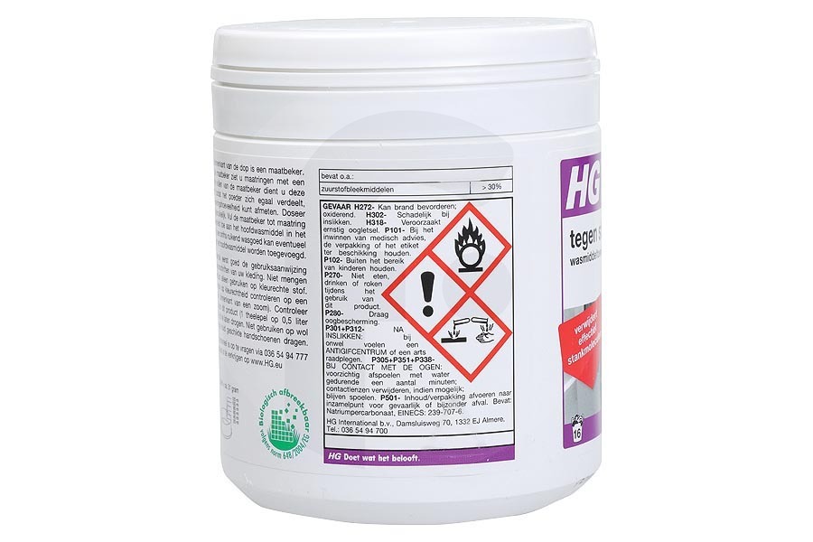 HG  HG Additivo detersivo per lavatrice biancheria puzzolente 671050100