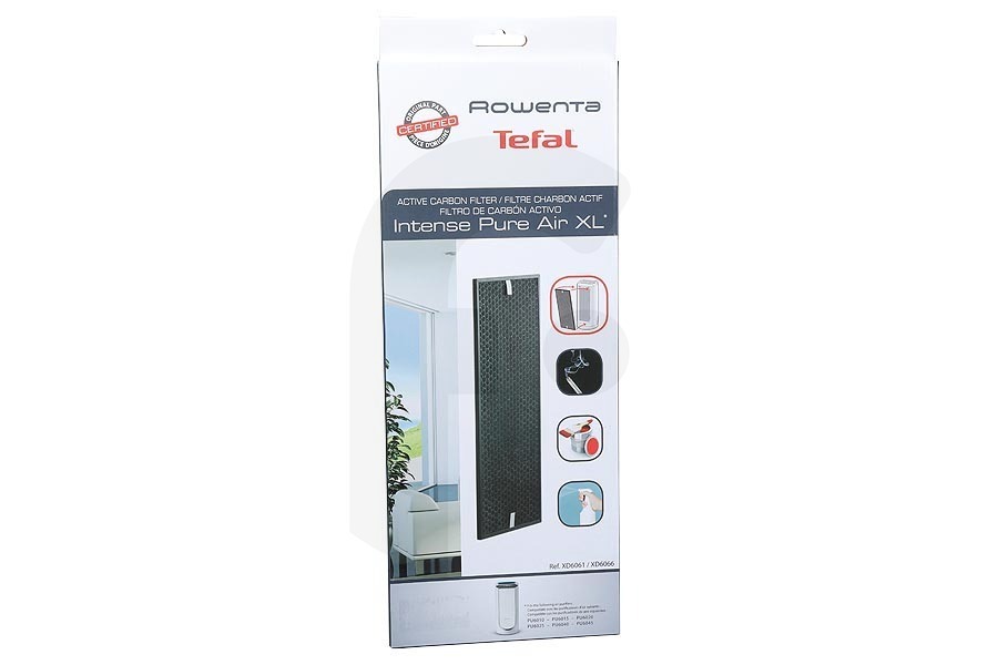 Tefal Purificatore d'aria Intense Pure Air XL filtro a carbone per Tefal, Rowenta e altri purificatore d'aria XD6061F0