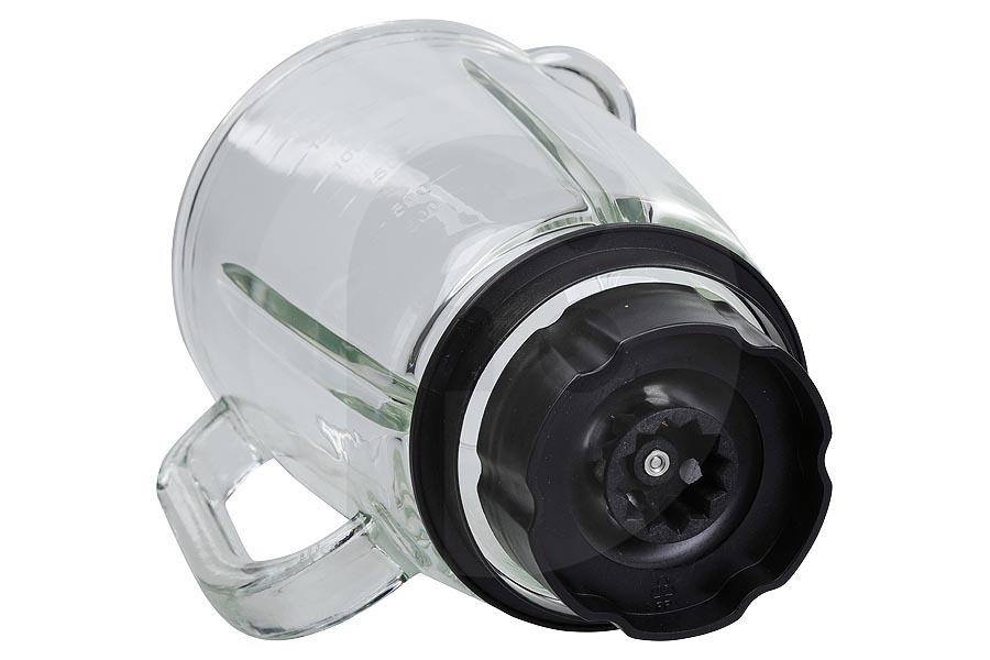 Tefal Frullatore Caraffa frullatore in vetro (bicchiere miscelatore, caraffa miscelatrice) incl. lama per Tefal e altri frullatore MS650312, MS-650312