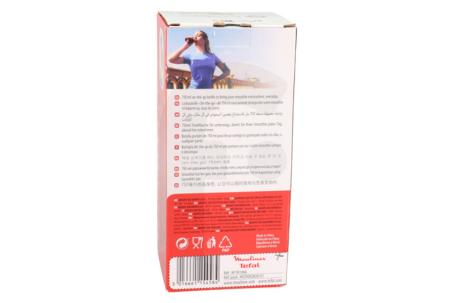 Tefal Batidora de vaso Vaso para beber Tefal XF1B1066 Licuadora