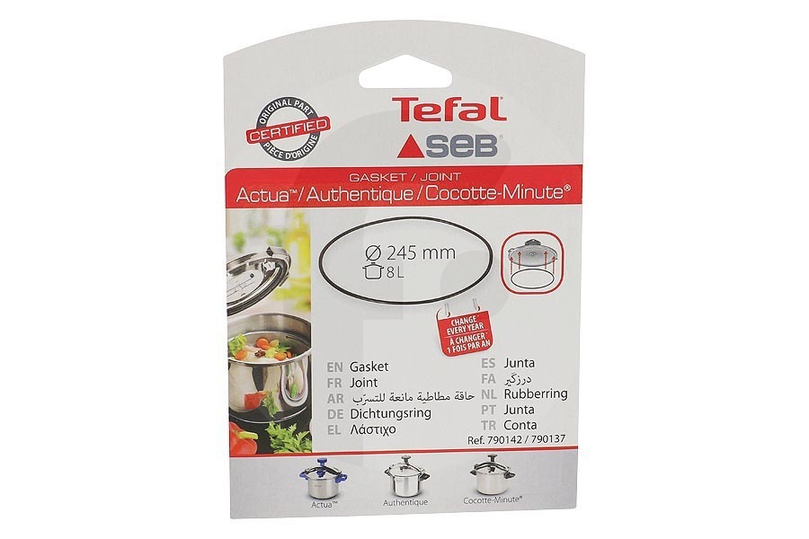 Tefal Pentola a pressione Guarnizione Inox (8, 2,2 , 2,5 LTR) Pentola a pressione 790142 adatto a tra cui Sensore pentola a pressione in acciaio inox