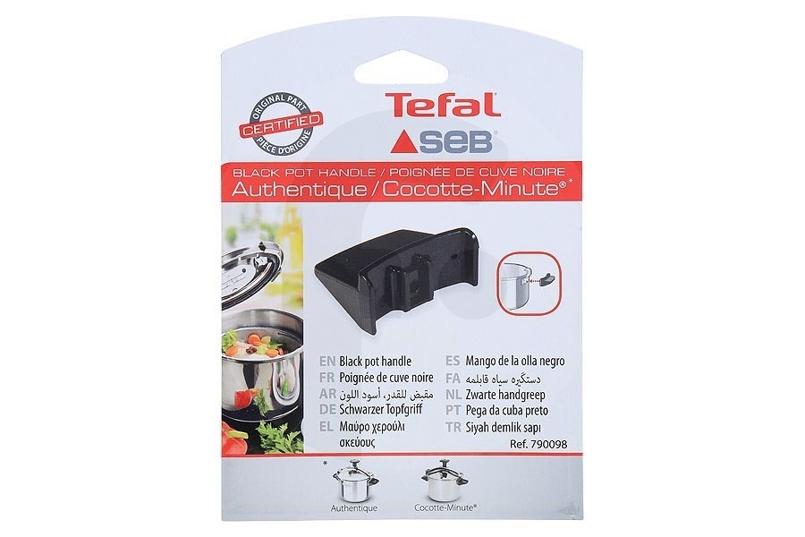 Tefal Pentola a pressione Maniglia contenitore nero 790098 adatto a tra cui Autentico, Cocotte-Minute