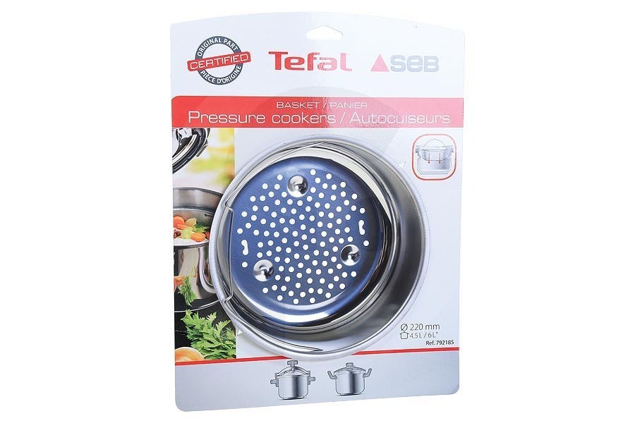 Tefal Pentola a pressione Cestello per cottura a vapore (inserto a vapore) perforato per Tefal e altri pentola a pressione 792185