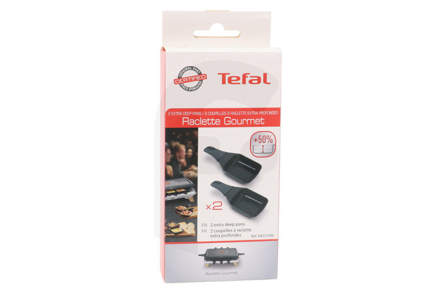 Tefal Set da gourmet Padelle per raclette quadrate 2 pezzi per Tefal e altri set gourmet XA521000, XA-521000