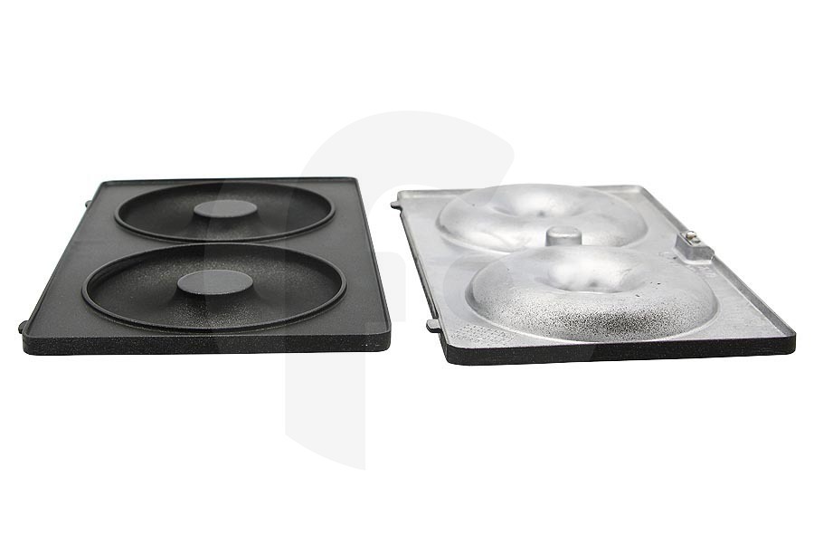Tefal Piastra per toast Collezione piastre da snack e sandwich, Set forme per bagel XA801612