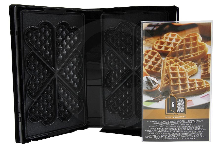 Tefal Placas para gofres en forma de corazón Colección Snack para  y otros placa para gofres XA800612, XA-800612 apto para entre otros SW852, SW853, SW854, SW857