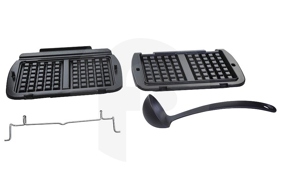 Tefal Parrilla Placas para gofres incl. cuchara de servir para Tefal y otros OptiGrill (grill de contacto) XA724810, XA723812 apto para entre otros GC706, GO706, GC71, GC73, GR71, GO71