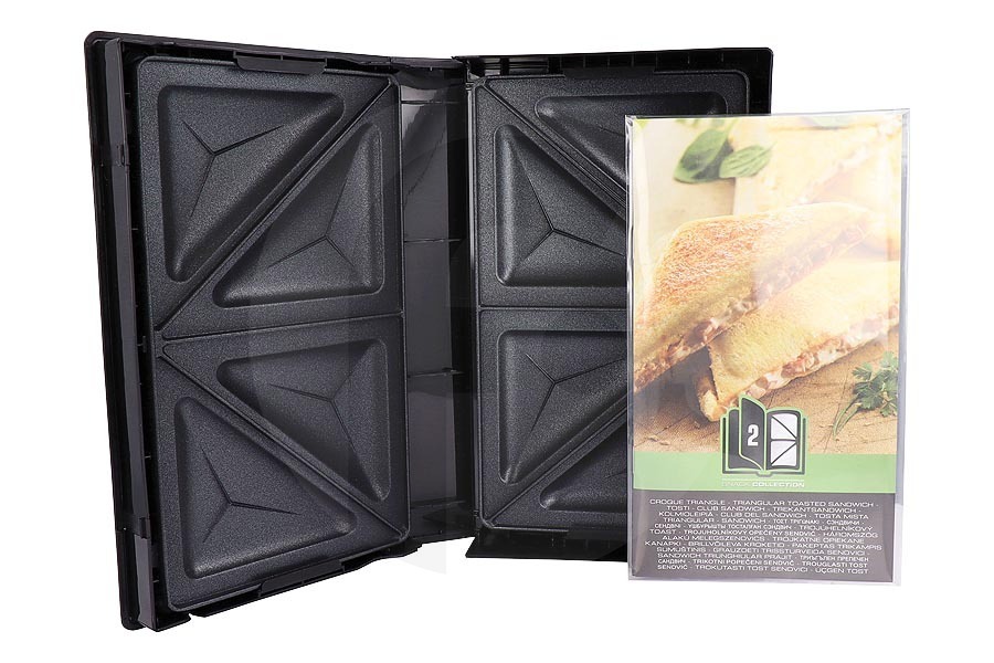 Tefal XA8102F0 Parrilla Juego de moldes de sandwich snack collection XA800212 apto para entre otros SW852, SW853, SW854, SW857
