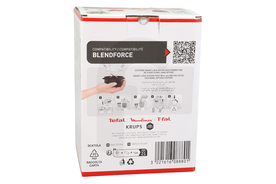 Tefal Batidora de vaso Jarra batidora Tefal XF421000 Batidora