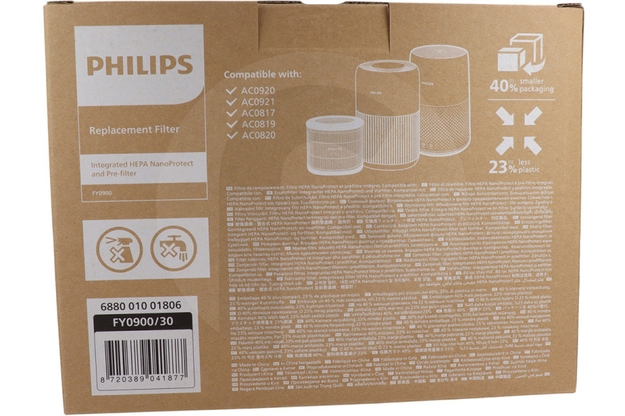 Philips Purificatore d'aria Philips filtro per purificatore d’aria FY0900/30