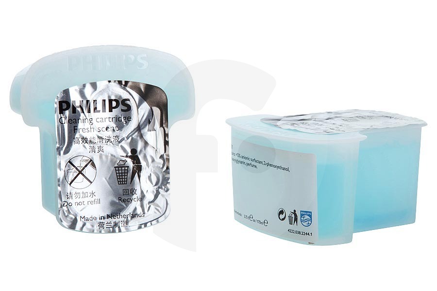 Philips Maquinilla de afeitar Limpiador (smartclean jc302/50 cartucho - 2 piezas) maquinilla de afeitar JC302/50 maquinilla de afeitar JC302/50 apto para entre otros Máquina de afeitar 9000 sistema SmartClean