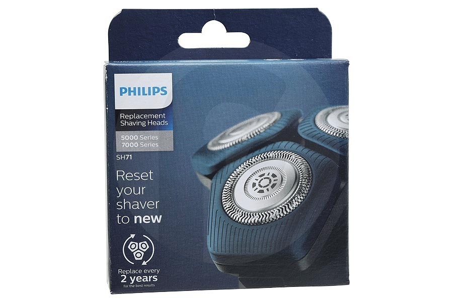 Philips Maquinilla de afeitar Philips cabezales de afeitado 3 unidades excl. soporte afeitadora SH71/50 apto para entre otros Afeitadora Serie 7000, S5585/35