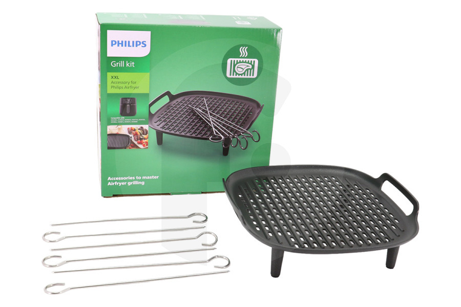 Philips Freidora sin aceite Philips kit grill master XXL freidora de aire (freidora de aire caliente) HD9959/00, HD995900 apto para entre otros HD965x, HD986x