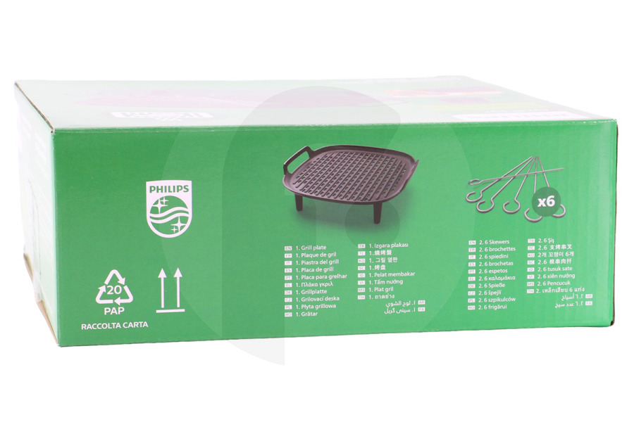 Philips Freidora sin aceite Philips kit grill master XXL freidora de aire (freidora de aire caliente) HD9959/00, HD995900