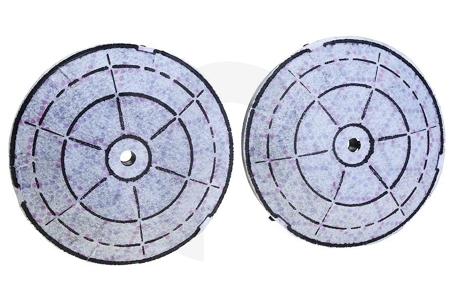 WPRO Cappa aspirante WPRO filtro a carbone attivo rotondo 2 pezzi tipo 57 per Bauknecht e altri cappa aspirante 484000008824