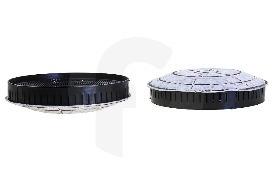 WPRO Cappa aspirante WPRO filtro a carbone attivo rotondo 2 pezzi tipo 57 per Bauknecht e altri cappa aspirante 484000008824