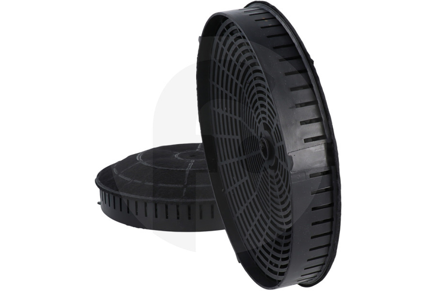 Alternatief Cappa aspirante Filtro a carbone attivo rotondo set da 2 tipo57 per Ariston e altri cappa aspirante 484000008824