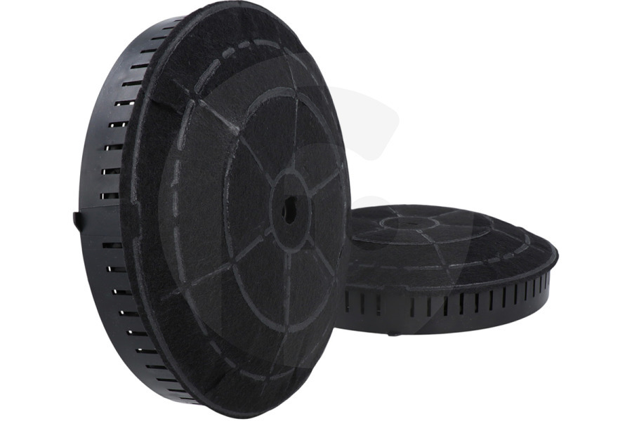 Alternatief Cappa aspirante Filtro a carbone attivo rotondo set da 2 tipo57 per Ariston e altri cappa aspirante 484000008824