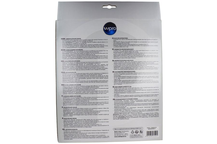 Whirlpool Dunstabzugshaube WPRO Kohlefilter Ø255mm (rund, Aktivkohlefilter) für Dunstabzugshauben 481281718531
