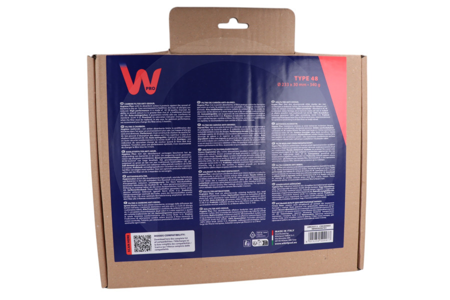 Whirlpool Cappa aspirante WPRO Filtro a carbone cappa aspirante 484000008783, AMC037