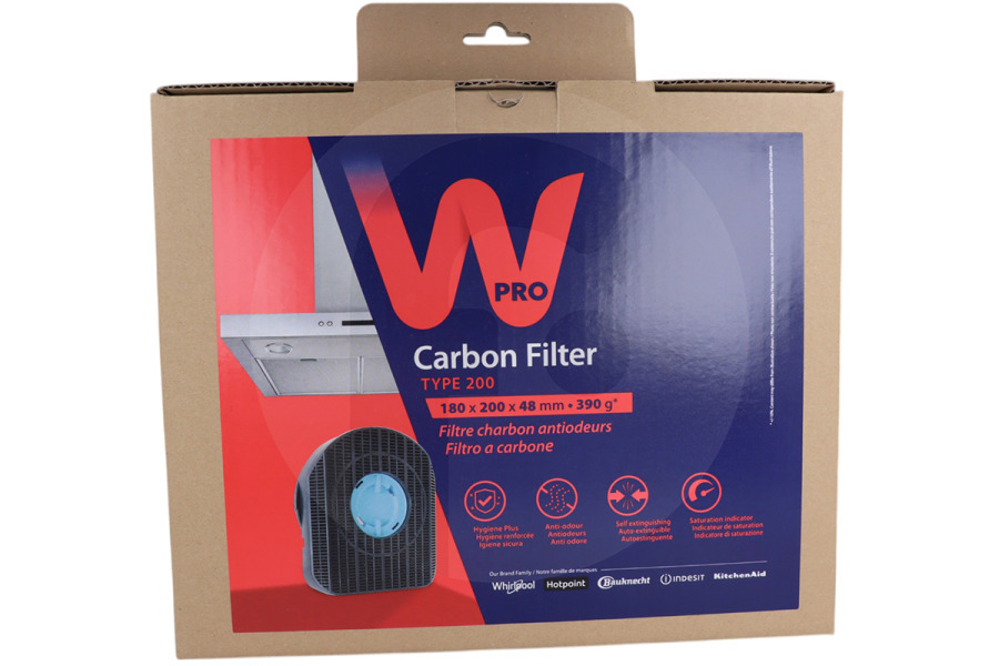 Ignis Dunstabzugshaube WPRO Aktivkohlefilter für Dunstabzugshauben 484000008577, CHF200/1
