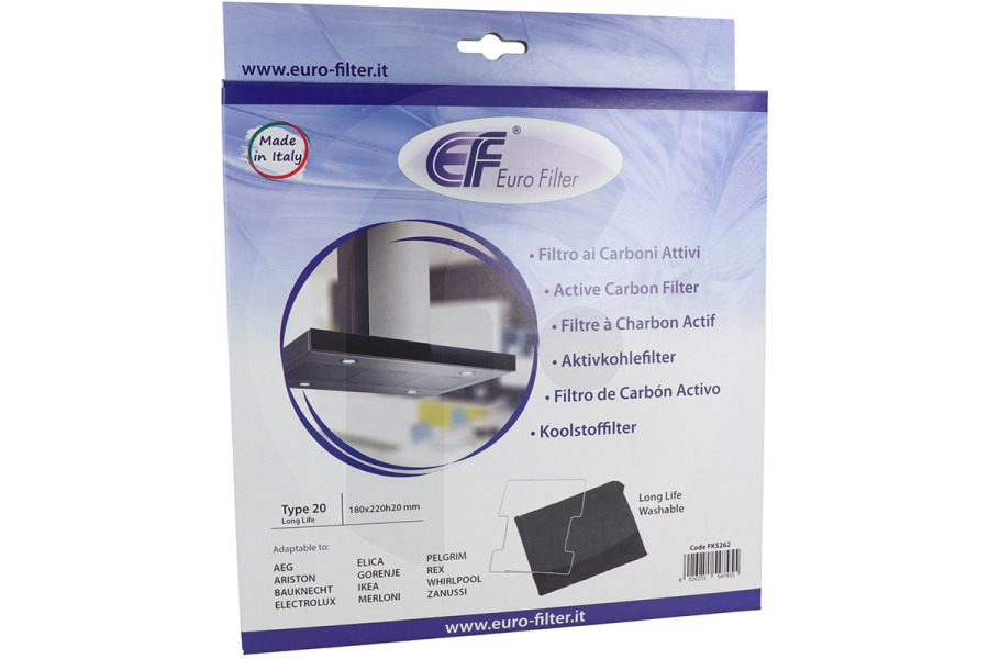 Universal Cappa aspirante Fiyo Filtro al carbone per cappa modello 20 484000008571