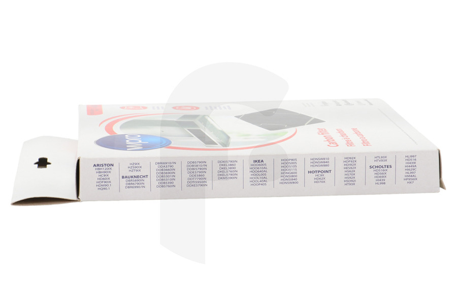 Alternatief Cappa aspirante WPRO Filtro a carbone Tipo 20/Dkf43 (220X180X20 Mm) cappa aspirante 480181700586, CFW020B