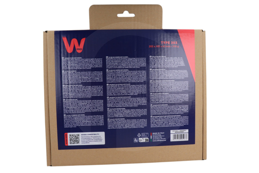 WPRO Cappa aspirante Wpro filtro a carbone cappa aspirante tipo 303 CHF303/1 484000008581