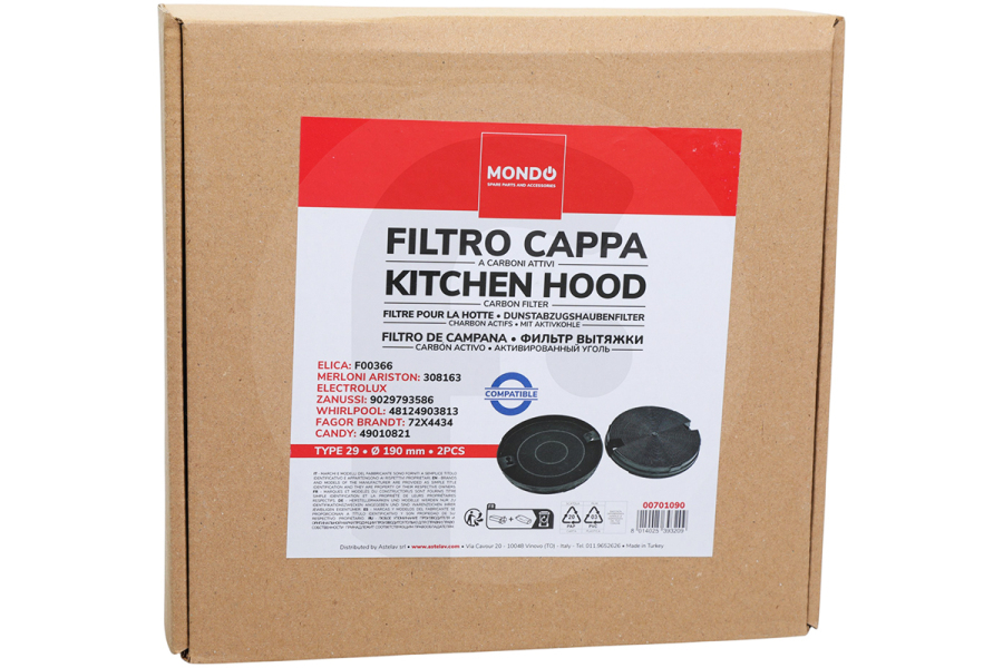 Alternatief Campana extractora Kit de filtro de carbono Fiyo para campana extractora modelo 29 484000008572