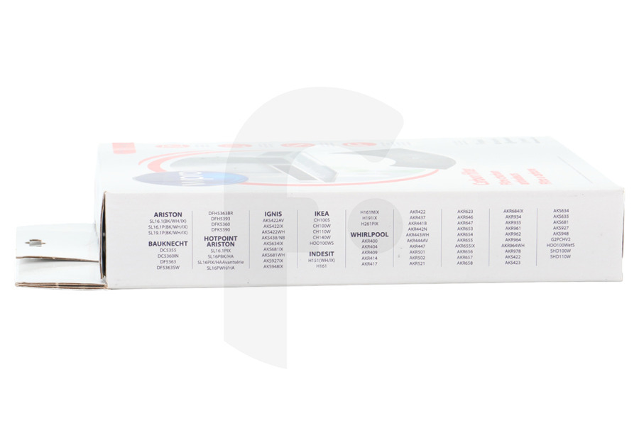 WPRO Cappa aspirante Filtro a carbone (263x135x25 mm) cappa aspirante 484000008582, CHF85
