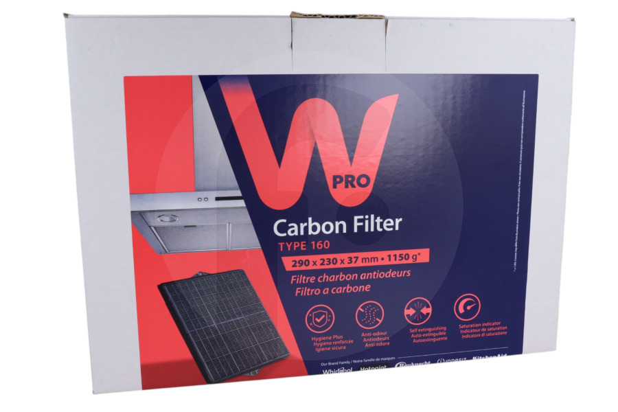 Whirlpool Cappa aspirante Filtro a carbone (290x230x37) cappa aspirante 90801