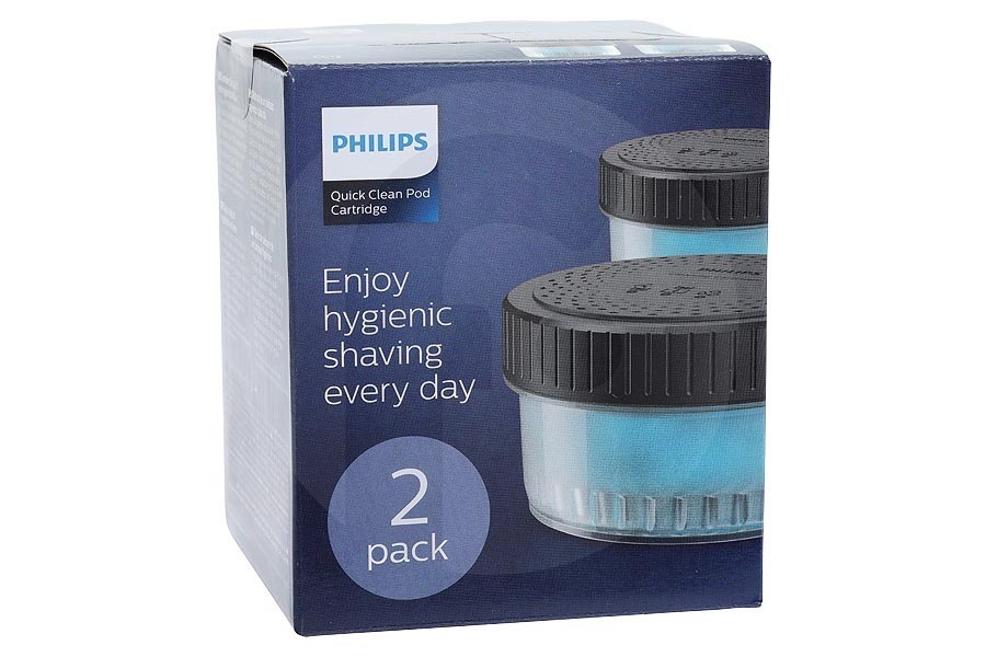 Philips Rasoio elettrico Philips cartuccia di pulizia (detergente) 2 pezzi rasoio CC12/50, CC1250 adatto a tra cui serie 5000/7000/9000