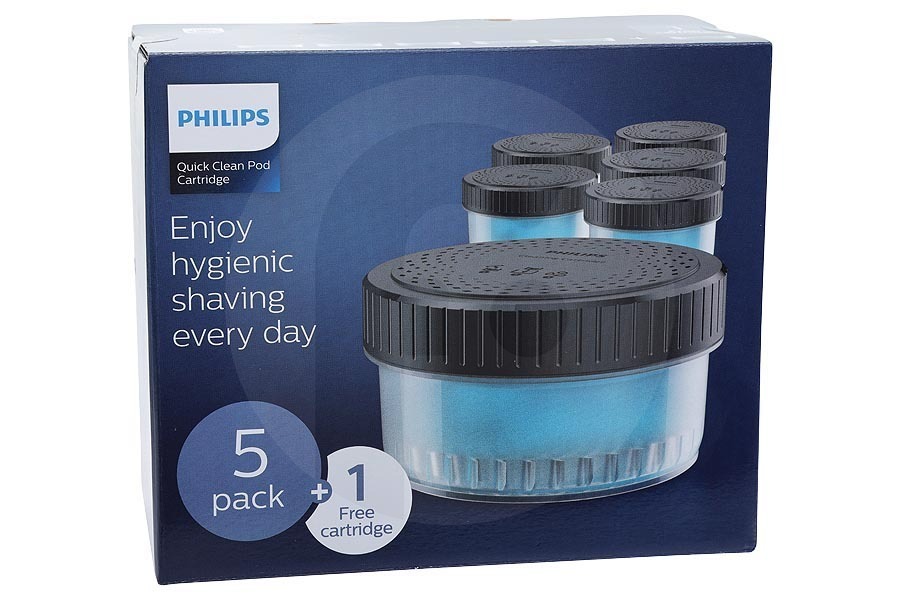 Philips Maquinilla de afeitar Philips cartucho de limpieza (limpiador) 6 piezas afeitadora CC16/50, CC1650 apto para entre otros serie 5000/7000/9000