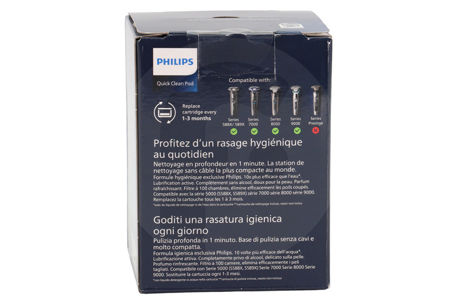 Philips Rasoio elettrico Philips sistema di pulizia (stazione di pulizia) Quick Clean Pod rasoio QCP10/01