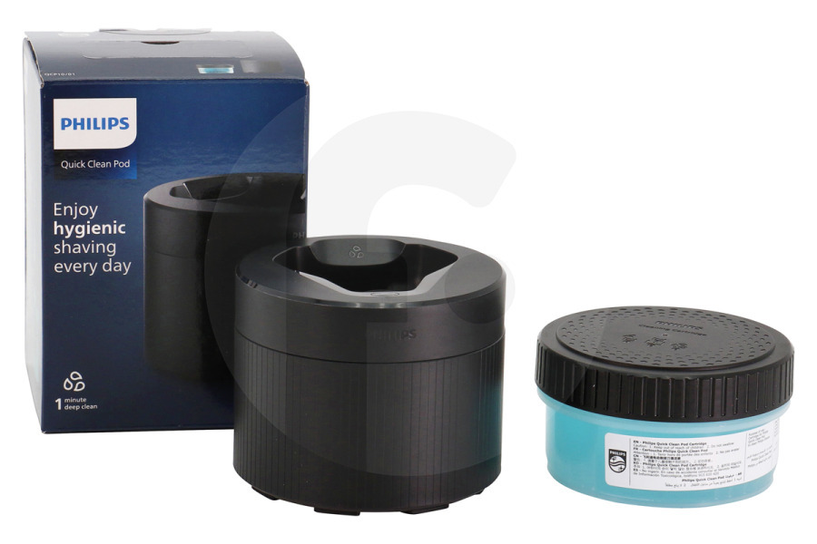 Philips Maquinilla de afeitar Philips sistema de limpieza (estación de limpieza) Quick Clean Pod para afeitadora QCP10/01 apto para entre otros serie 5000/7000/8000/9000
