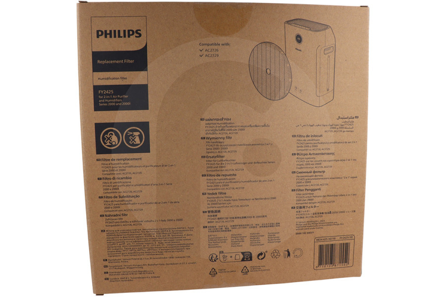 Philips Purificatore d'aria Philips Filtro di ricambio per umidificazione per Purificatore d'aria FY2425/30